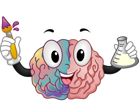 Mascot Brain Right Artist Left Chemist