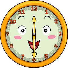 Mascot Clock Thirty After Twelve