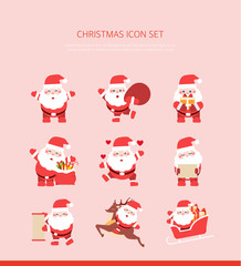 크리스마스 컨셉 아이콘 세트