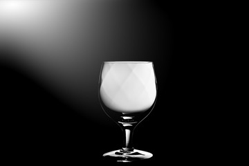 Glass on a Black background