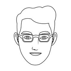man face cartoon icon over white background. vector illustration