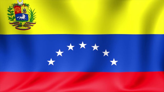 Venezuela Flag. Background Seamless Looping Animation. 4K HD Video.