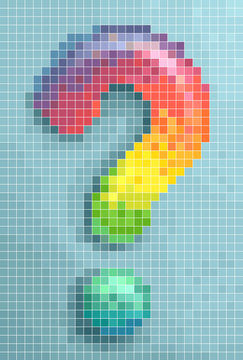 Question Mark Pixel Art Design