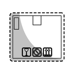 carton box icon over white background. vector illustration
