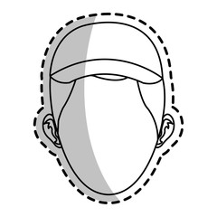 delivery man cartoon icon over white background. vector illustration