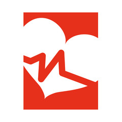 heart cardiogram health icon image vector illustration design 