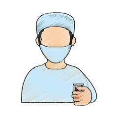 Doctor icon. Medical health care hospital and emergency theme. Isolated design. Vector illustration