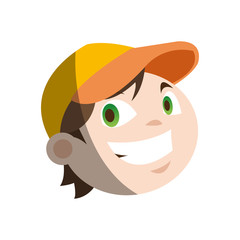 Boy cartoon icon. Kid childhood little and people theme. Isolated design. Vector illustration