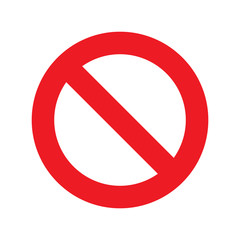 Obraz na płótnie Canvas No sign icon vector transparent