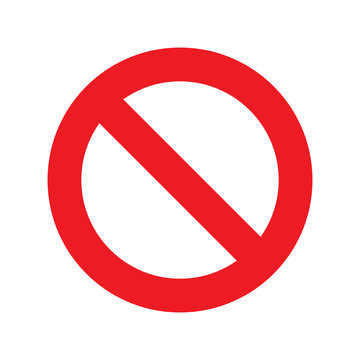 No sign icon vector transparent