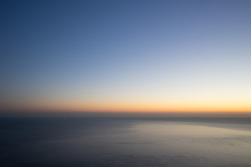 The peaceful sea during the sunset