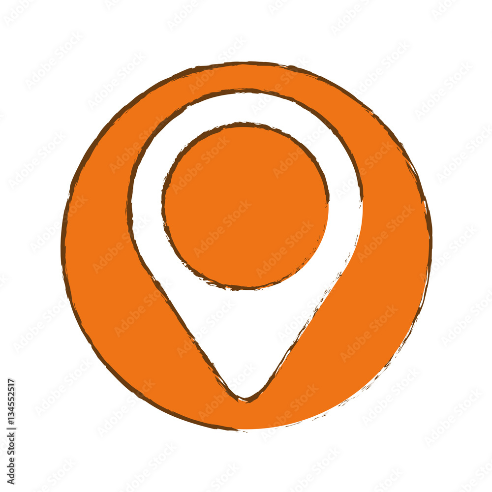 Poster gps pin icon image vector illustration design 