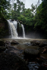 Obraz premium Haewsuwat waterfall at Khao Yai National Park, Thailand.(The Wor