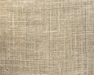 Burlap or hemp textile texture background. Natural fiber fabric. 