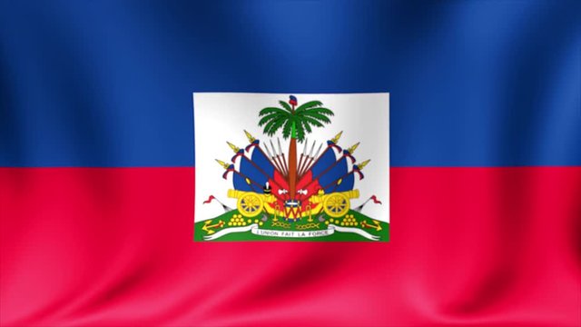 Haiti Flag. Background Seamless Looping Animation. 4K HD Video.