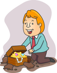 Man Found Treasure Businessman