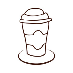 abstract cup coffee related icons image vector illustration design 