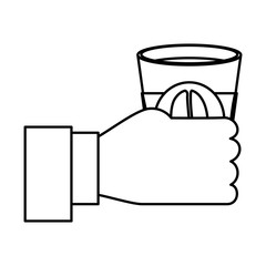 beverage coffee related icons image black line vector illustration design 