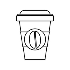 beverage coffee related icons image black line vector illustration design 