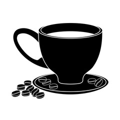 beverage coffee related icons image black and white vector illustration design 