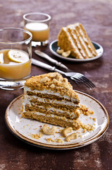 Layer cake with white cream