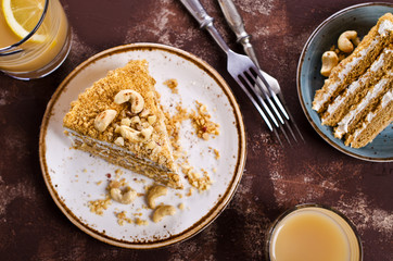 Layer cake with white cream