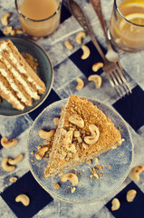 Layer cake with white cream