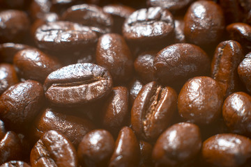 close up shot of premium coffee, high quality coffee background. with retro style color filter added.