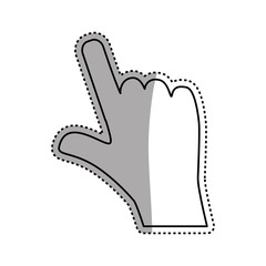 Hand touching something icon vector illustration graphic design