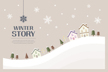 winter flat illustration