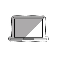 Laptop computer technology icon vector illustration graphic design
