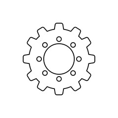 Gear machinery piece icon vector illustration graphic design