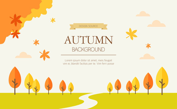 Vector autumn background illustration