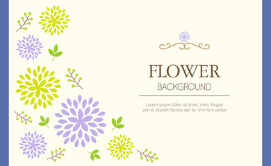 Floral background with frame illustration