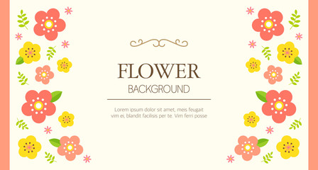 Floral background with frame illustration