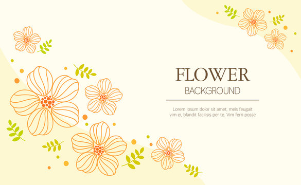 Floral background with frame illustration
