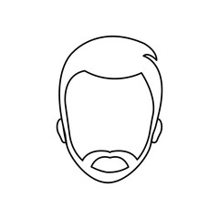 Man faceless head icon vector illustration graphic design