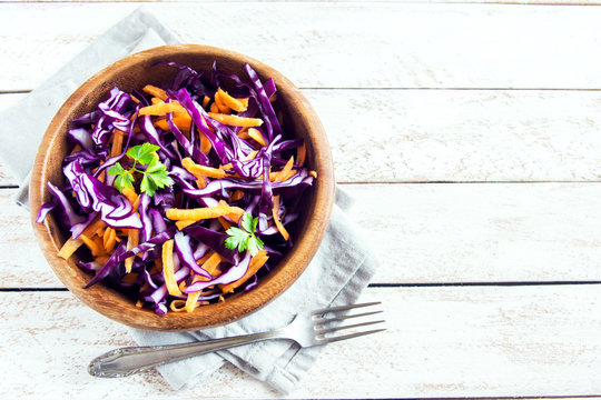 Red Cabbage Coleslaw Salad