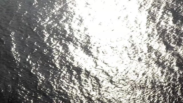 Sun reflection on the water surface