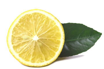 one half cut juicy lemon