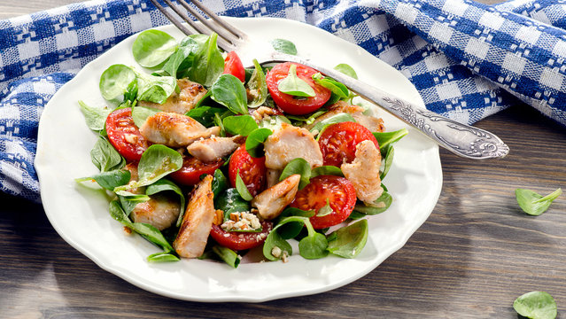 Fresh Chicken and vegetable salad.