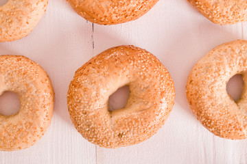 Sesame bagels.