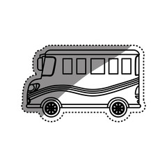 Public bus service icon vector illustration graphic design