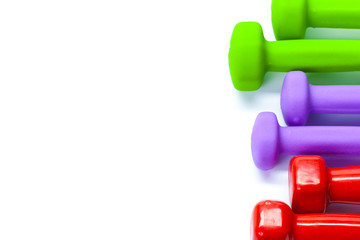 Dumbbells isolated on white