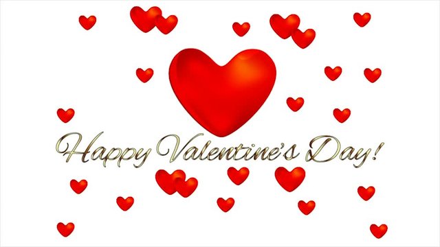 Happy Valentines day love hearts video clip footage
