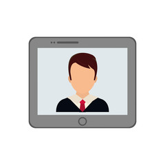 Tablet computer technology icon vector illustration graphic design