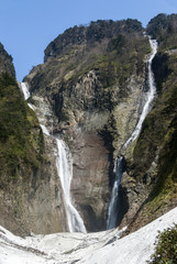 称名滝とハンノキ滝
