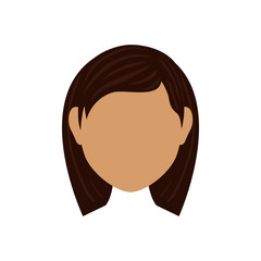 Woman faceless head icon vector illustration graphic design
