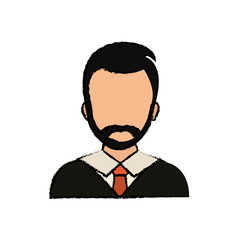 Businessman executive profile icon vector illustration graphic design