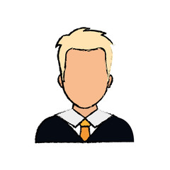 Businessman executive profile icon vector illustration graphic design
